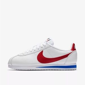 Nike White and Red Cortez Sneakers
